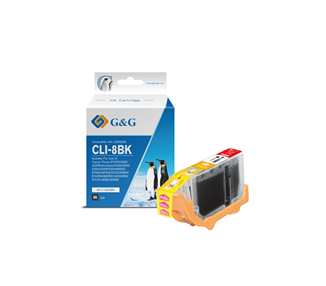 Cartucho de Tinta G&G Compatible para CANON CLI8 NEGRO- REEMPLAZA 0620B001