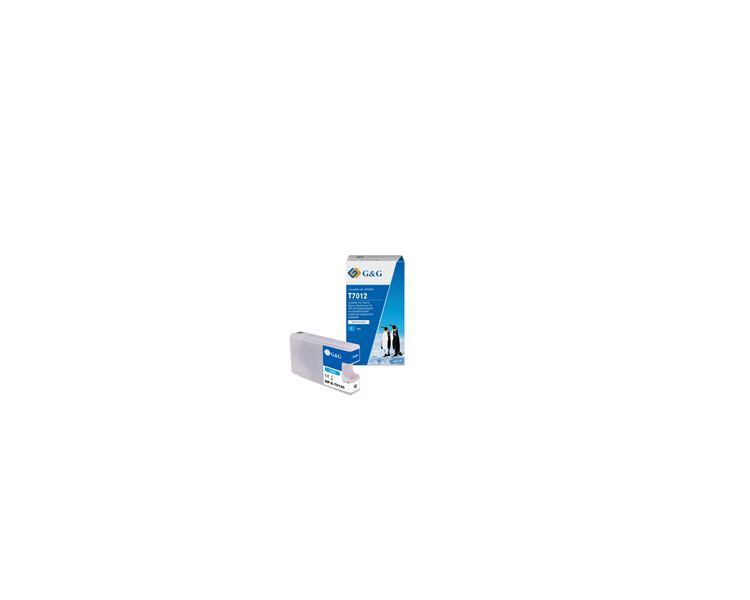 Cartucho de Tinta G&G Compatible para EPSON T7012 CYAN- REEMPLAZA C13T70124010