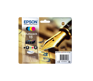 EPSON T1626 PACK DE 4 CARTUCHOS DE TINTA ORIGINALES - C13T16264012