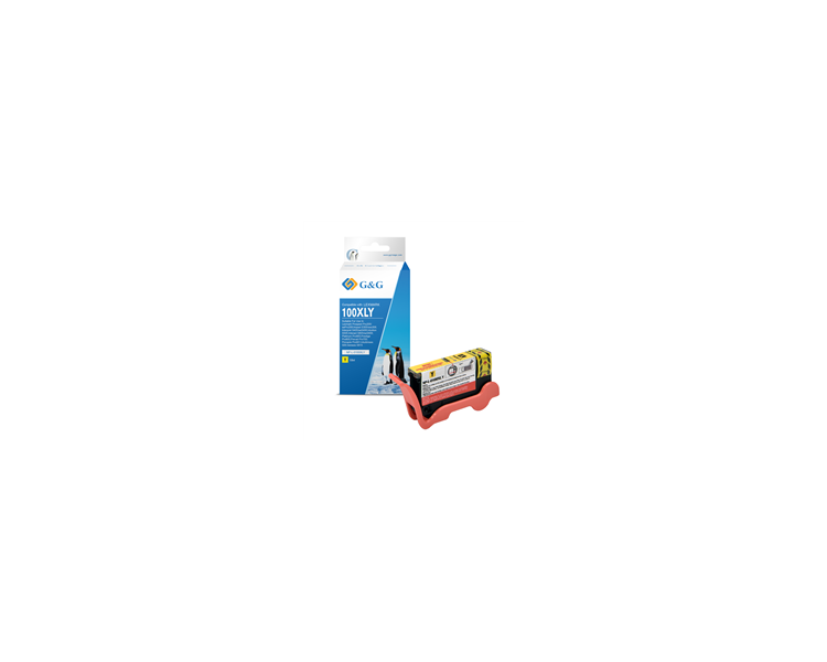 Cartucho de Tinta G&G Compatible para LEXMARK 100XL AMARILLO- REEMPLAZA 14N1071E/14N1095E/14N0902E/14N0922E