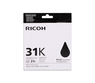 RICOH GC31K NEGRO CARTUCHO DE GEL ORIGINAL - 405688