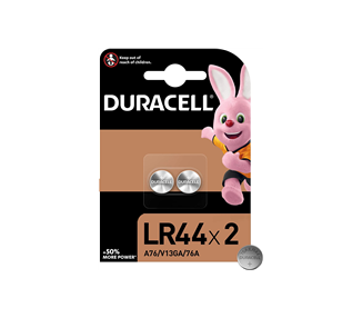 Duracell Pilas Bateria Alcalinas De Boton LR44 76A,A76,V13Ga 1.5V, 2 Unidades