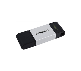 Memoria USB KINGSTON DATATRAVELER 80 TIPO C 32GB - USB-C 3.2 GEN 1 - 200 MB/S EN LECTURA - CON TAPA - DISEÑO METALICO (Pen Drive)