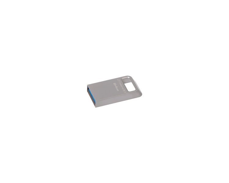 Memoria USB KINGSTON DATATRAVELER MICRO 64GB - USB 3.1 GEN 1 - 100MB/S EN LECTURA - DISEÑO METALICO (Pen Drive)