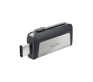 SANDISK ULTRA DUAL MEMORIA USB-C Y USB-A 32GB - HASTA 150MB/S DE LECTURA - DISEÑO METALICO - COLOR ACERO/NEGRO (PENDRIVE)