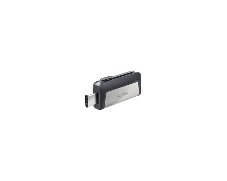 Memoria USB SANDISK ULTRA DUAL-C Y USB-A 32GB - HASTA 150MB/S DE LECTURA - DISEÑO METALICO - COLOR ACERO/NEGRO (Pen Drive)