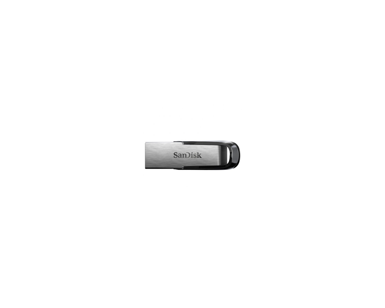 Memoria USB SANDISK ULTRA FLAIR 3.0 128GB - SIN TAPA - COLOR ACERO/NEGRO (Pen Drive)