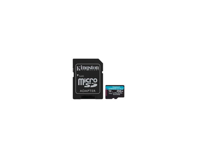 Kingston Tarjeta Micro SDXC 256Gb Uhs-I U3 V30 Clase 10 170Mb/S Canvas Go Plus Con Adaptador