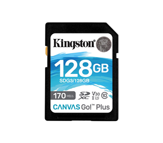 Kingston Tarjeta SDXC 128Gb Uhs-I U3 V30 Clase 10 170Mb/S Canvas Go Plus