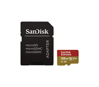 SANDISK EXTREME TARJETA MICRO SDXC 128GB UHS-I U3 V30 A2 CLASE 10 160MB/S + ADAPTADOR SD