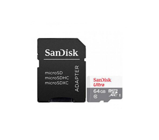 SANDISK ULTRA TARJETA MICRO SDXC 64GB UHS-I U1 CLASE 10 100MB/S + ADAPTADOR SD
