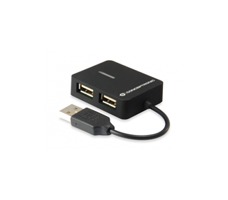 CONCEPTRONIC HUB EXTENSOR DE VIAJE USB 2.0 A 4 PUERTOS USB 2.0 - 480MBPS - NEGRO