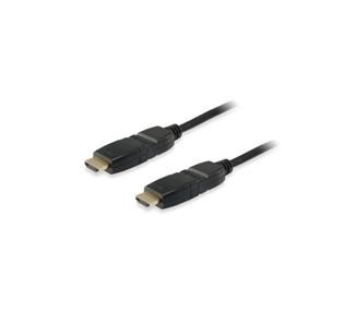 EQUIP CABLE HDMI 1.4 MACHO/MACHO ACODABLE Y GITATORIO 180º - ANCHO DE BANDA HASTA 18 GBPS. - ALTA VELOCIDAD - LONGITUD 3 M.