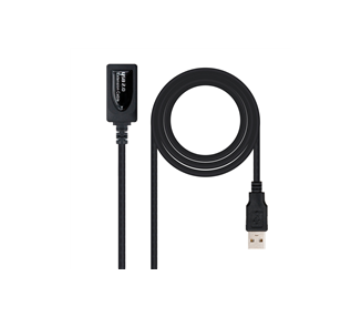 Cable alargador usb 2.0 nanocable 10.01.0211/ usb macho - usb hembra/ 5m/ negro