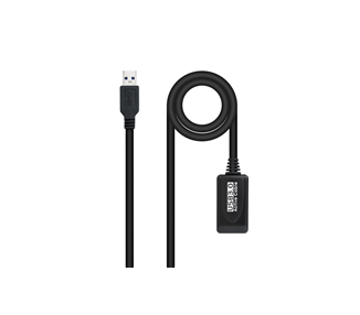 Cable alargador usb 3.0 nanocable 10.01.0313/ usb macho - usb hembra/ 15m/  negro