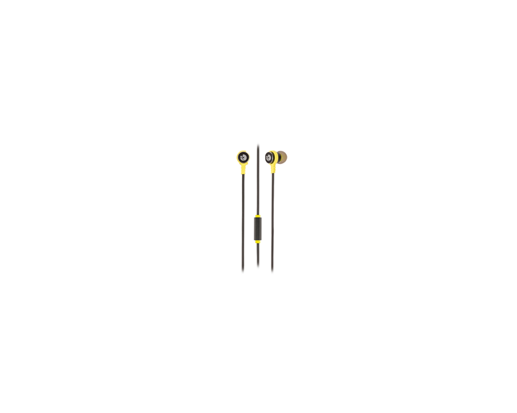 Auriculares intrauditivos ngs cross rally/ con micrófono/ jack 3.5/ negros y amarillos