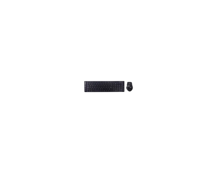 APPROX PACK INALAMBRICO USB TECLADO MULTIMEDIA + RATON 1600DPI  5 BOTONES - USO DIESTRO - COLOR NEGRO