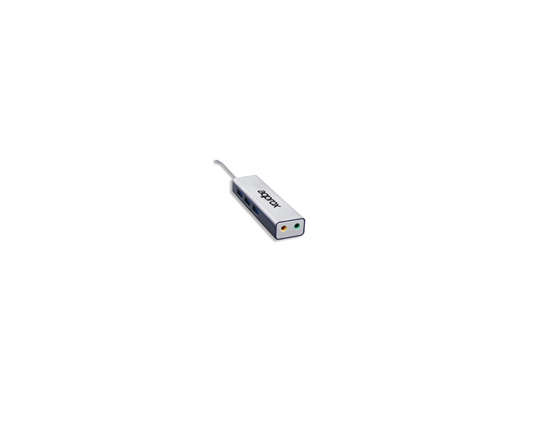 APPROX HUB DE 3 USB 3.0, SALIDA Y ENTRADA JACK3.5MM DE AUDIO - ADAPTADOR DE SONIDO USB 5.1 - PEQUEÑO Y LIGERO - MÁXIMA COMPATIBILIDAD