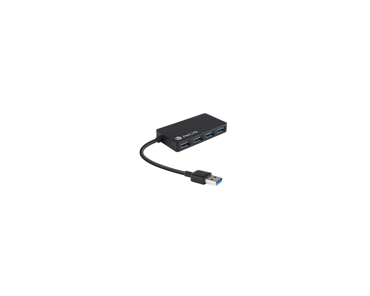 NGS HUB 4 PUERTOS USB 3.0 - VELOCIDAD HASTA 4.80GB/S - COLOR NEGRO