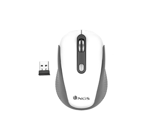 NGS HAZE RATON INALAMBRICO USB 1600DPI - 3 BOTONES - USO AMBIDIESTRO - COLOR BLANCO/NEGRO