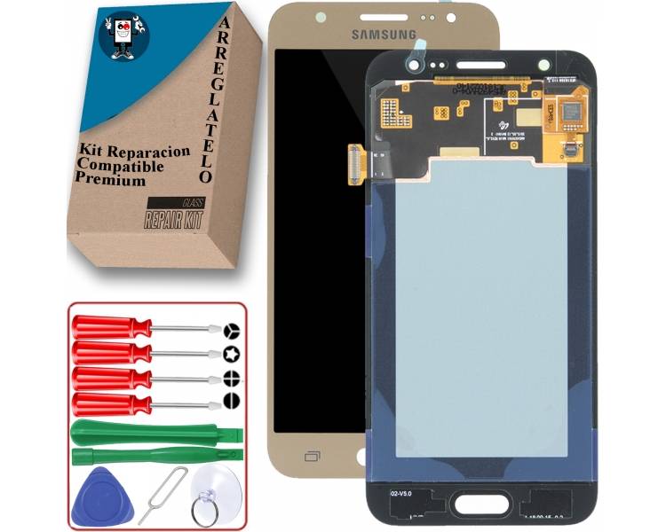 Kit Reparación Pantalla para Samsung Galaxy J5 2015 Dorada TFT Con Ajuste Brillo