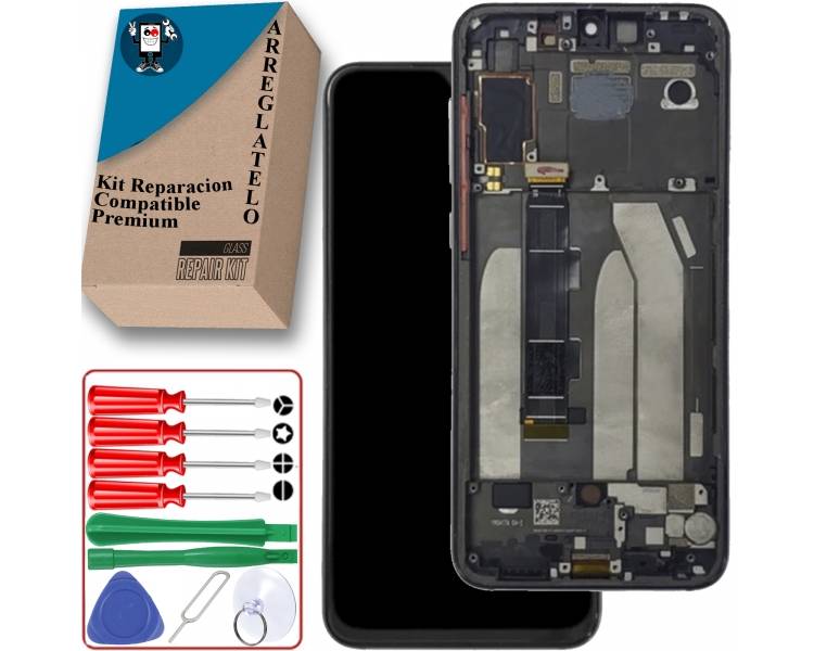 Kit Reparación Pantalla para Xiaomi Mi 9 SE, Mi9 SE, Con Marco, Negra, OLED