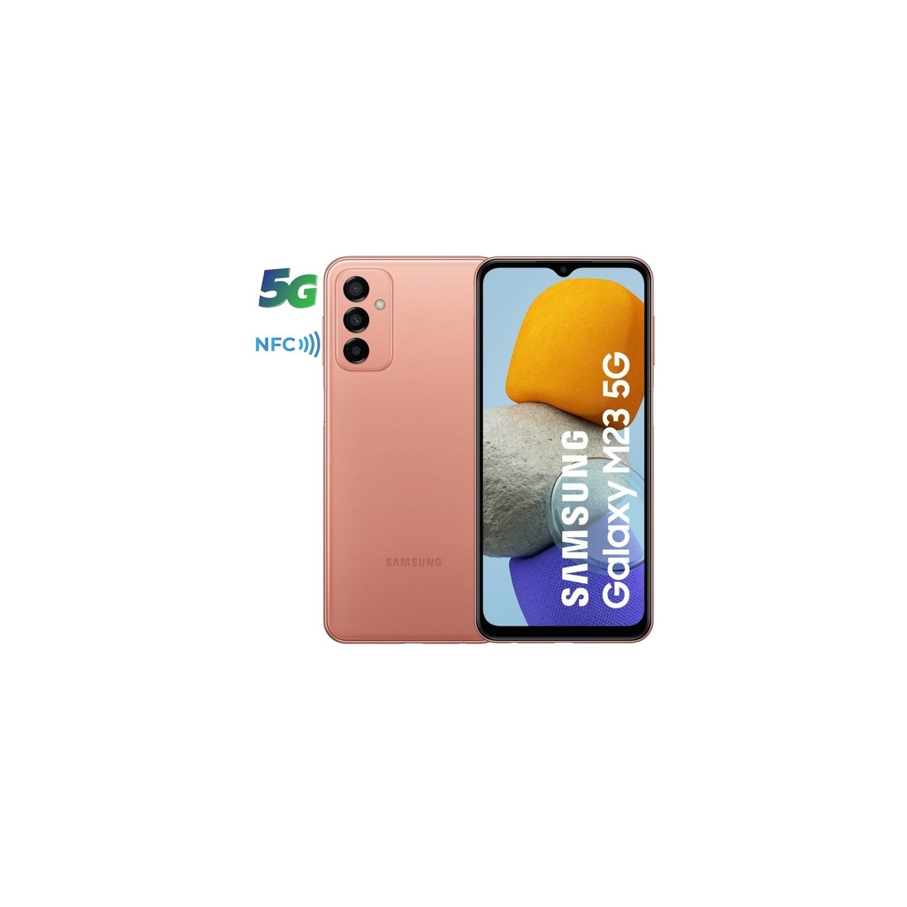 Smartphone samsung galaxy m23 4gb/ 128gb/ 6.6'/ 5g/ naranja cobre