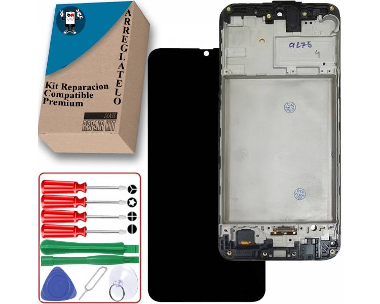 Kit Reparación Pantalla para Samsung Galaxy M21 con Marco OLED Negra
