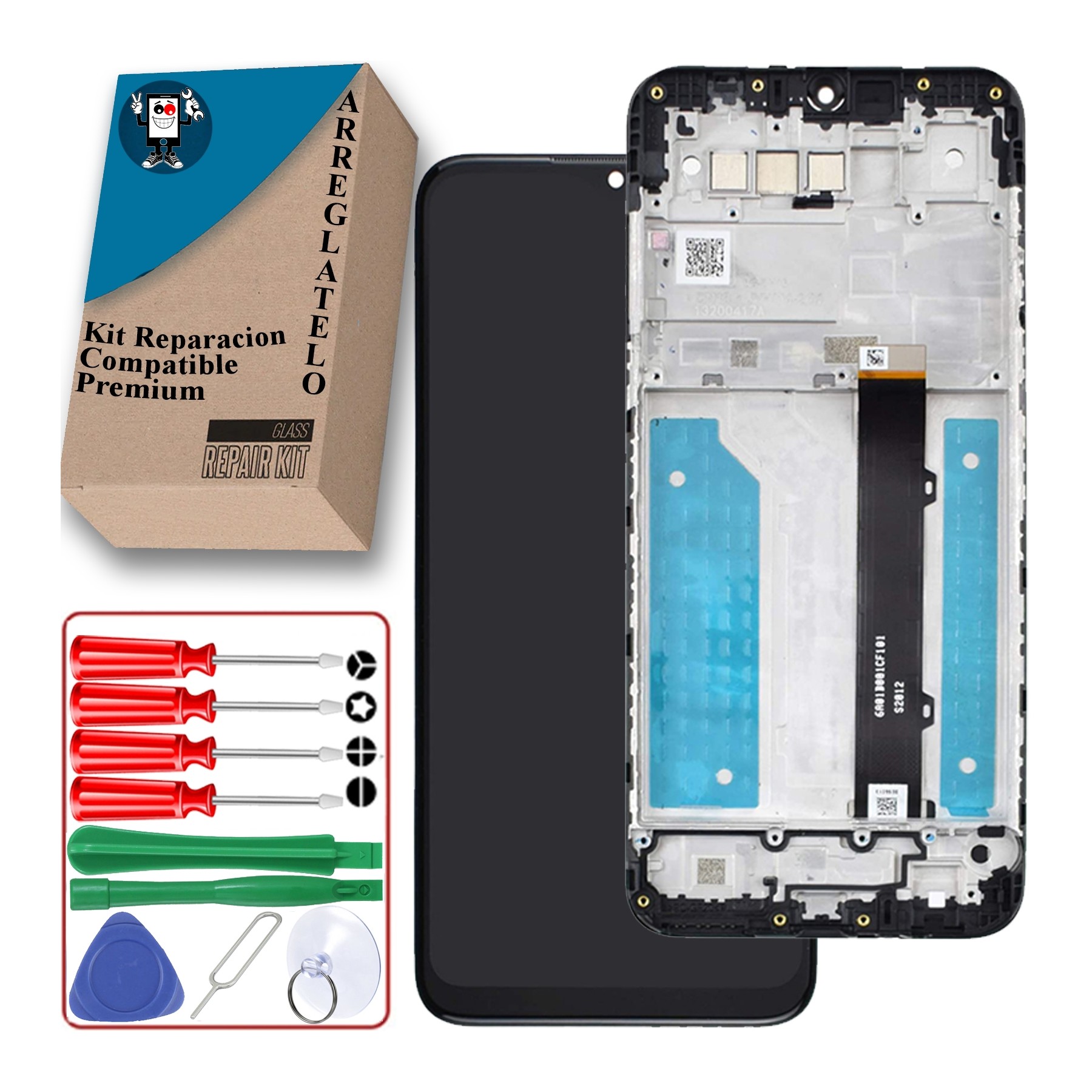 Kit Reparación Pantalla para LG K41S con Marco iPS Negra