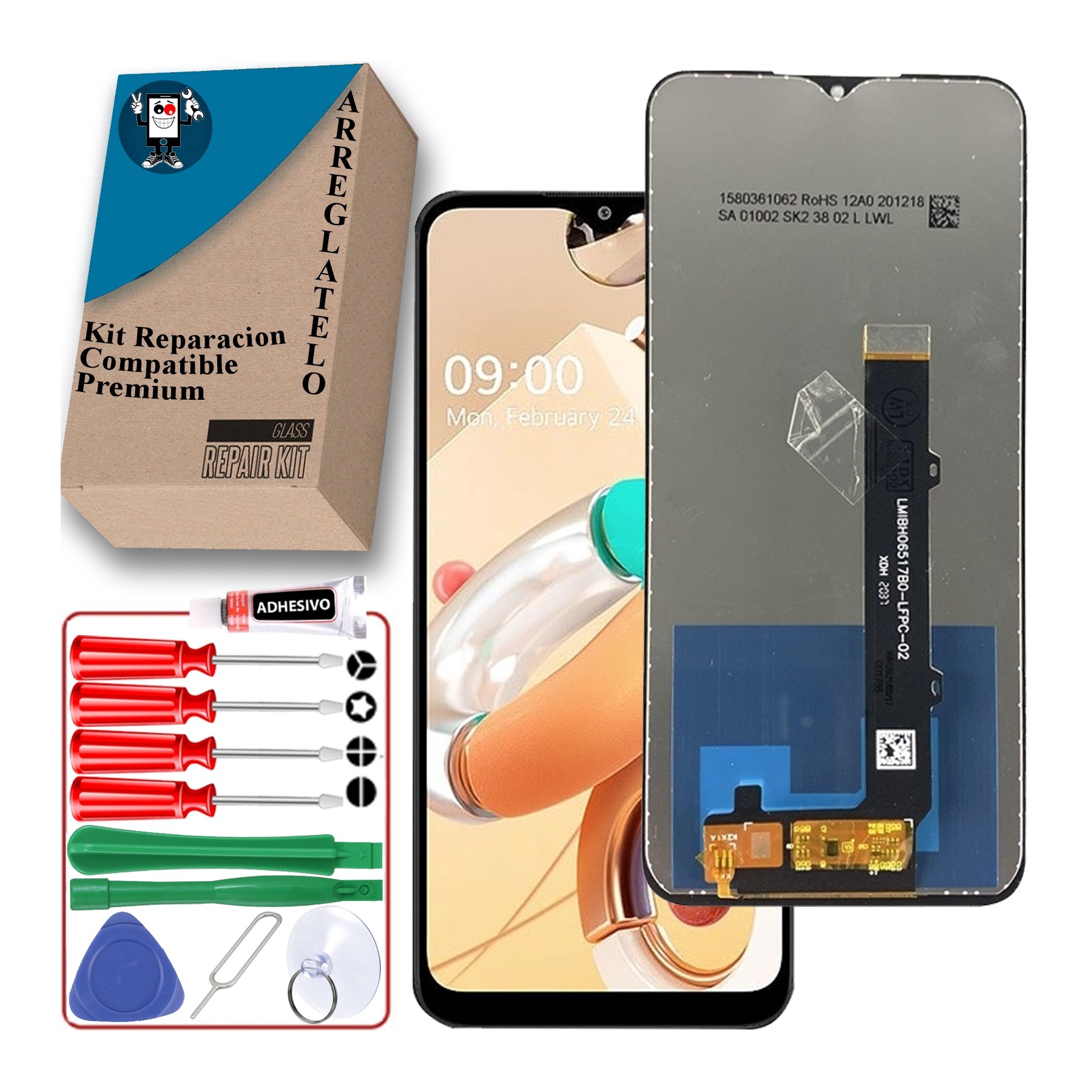 Kit Reparación Pantalla para LG K41S iPS Negra