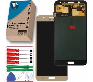 Kit Reparación Pantalla para Samsung Galaxy J7 J700F, Dorada, Original