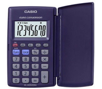 Calculadora de bolsillo casio hl-820ver/ azul