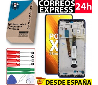 Kit Reparación Pantalla para Xiaomi Poco X3 Pro con Marco OLED Negra