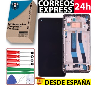 Kit Reparación Pantalla para Xiaomi Mi 11 Lite 5G 4G Negra Con Marco OLED
