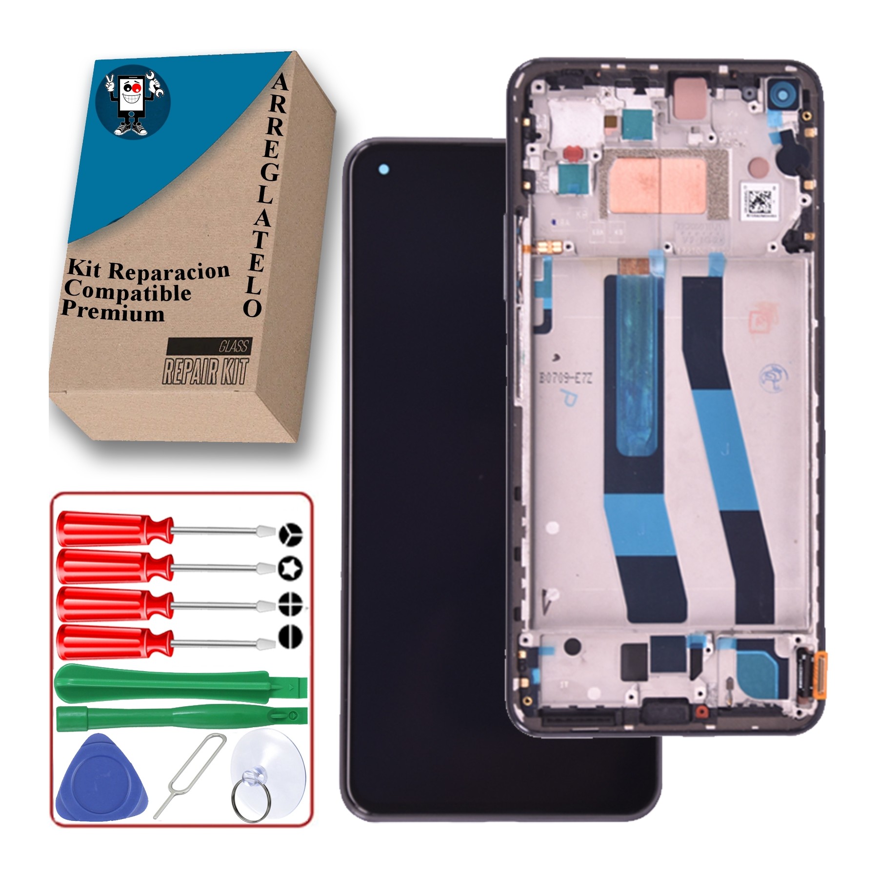 Kit Reparación Pantalla para Xiaomi Mi 11 Lite 5G 4G Negra Con Marco OLED