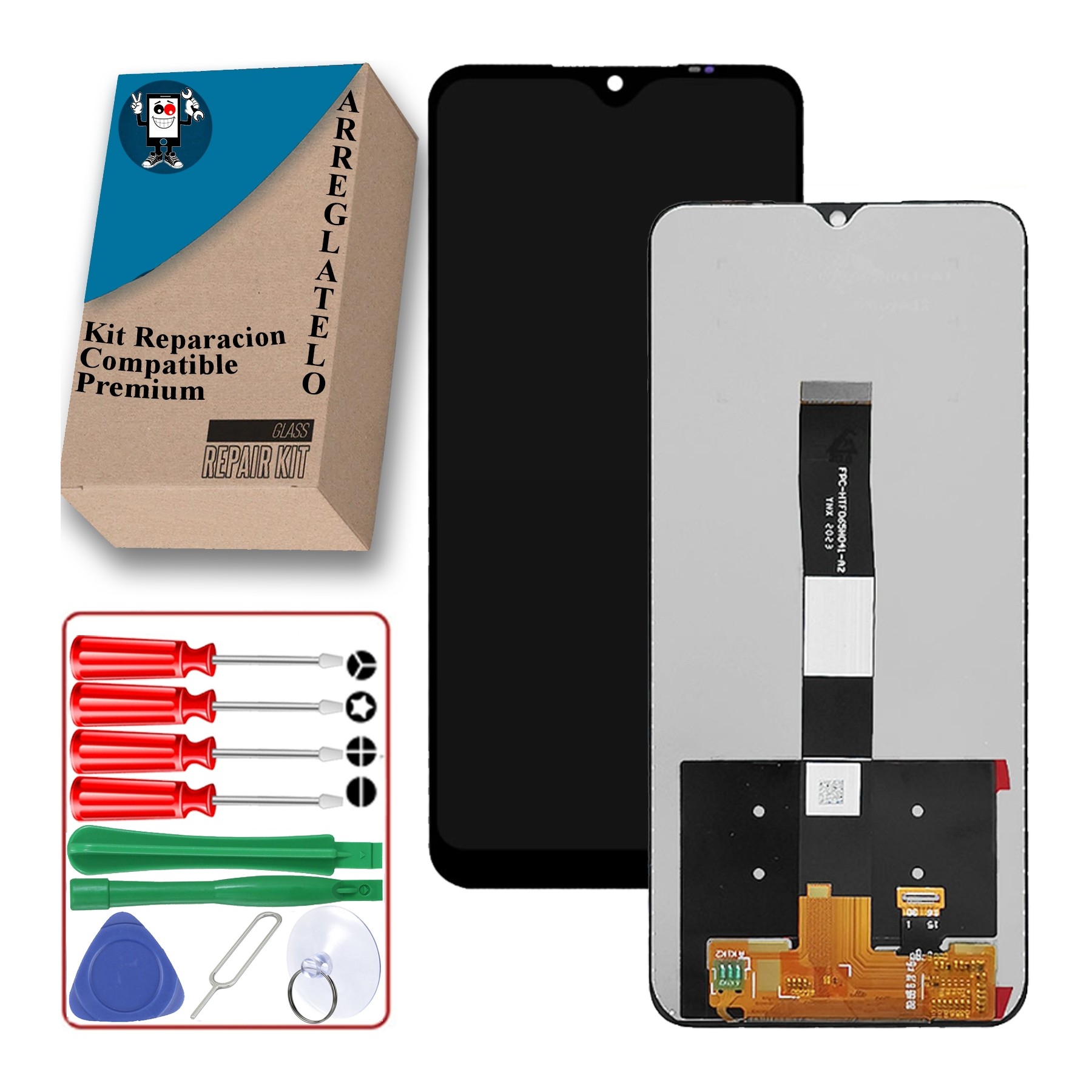 Kit Reparación Pantalla para Xiaomi Redmi 9C 9A 9i 9AT 10A, Original, Negra