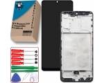 Pantalla para Samsung Galaxy A31 A315F, Con Marco, Negra, Kit Reparación OLED