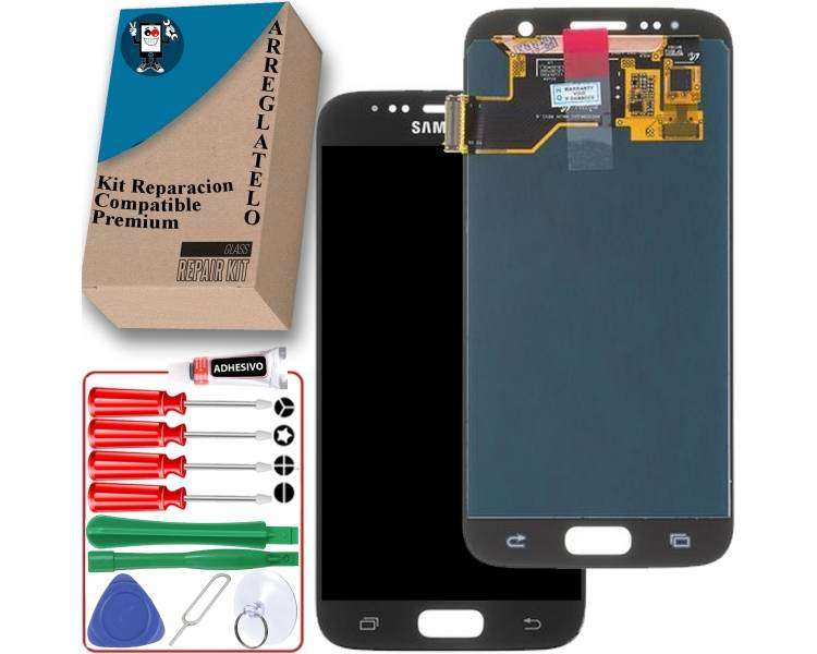 Kit Reparación Pantalla para Samsung Galaxy S7, G930F, Negra, TFT