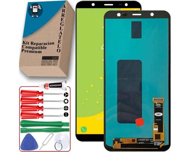 Kit Reparación Pantalla para Samsung Galaxy J8 2018, J810F Negra, iPS LCD
