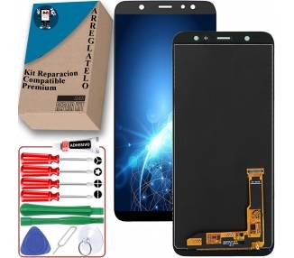 Kit Reparación Pantalla para Samsung Galaxy A6 Plus 2018 A605F, OLED, Negra