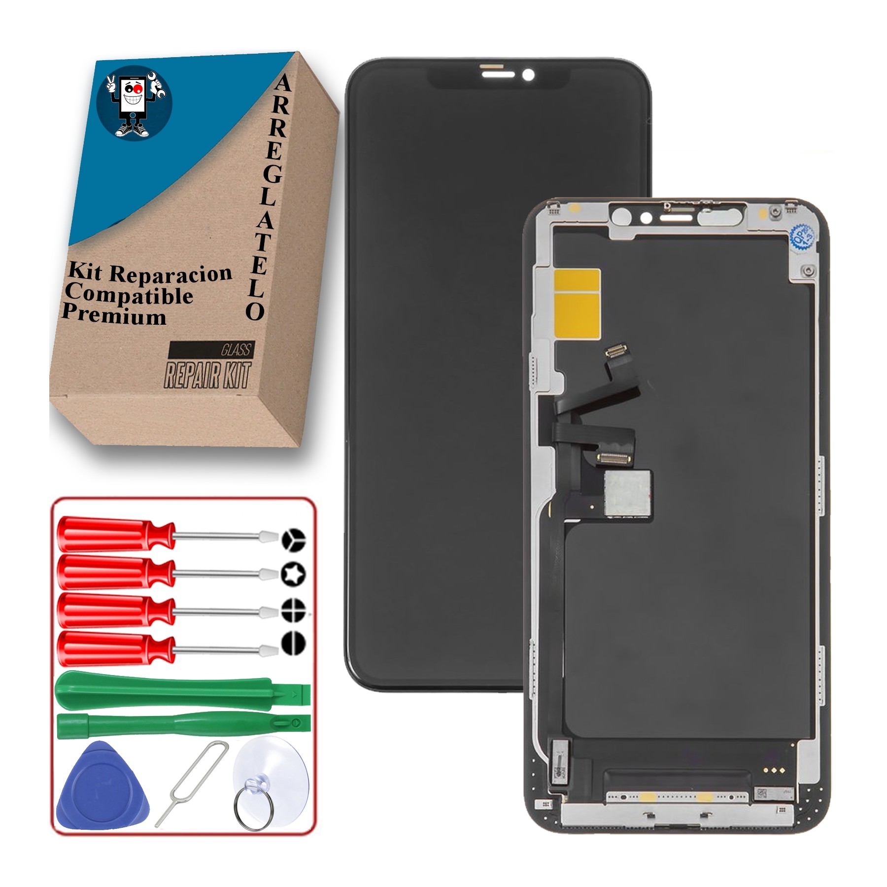 Kit Reparación Pantalla para Apple iPhone 11 Pro Max Negra, Incell