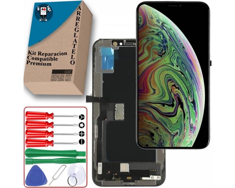 Apple :: Shop By Part :: Screen Repair Kits :: iPhone XS Black Grade A Glass  Screen Replacement Repair Kit + Basic Toolkit
