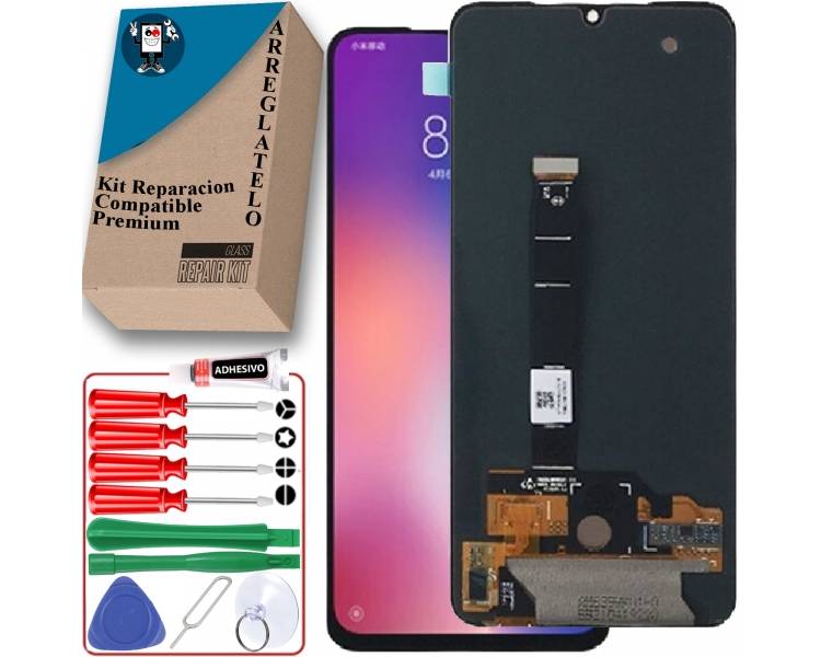 Kit Reparación Pantalla para Xiaomi Mi 9, Mi9, OLED, Negra