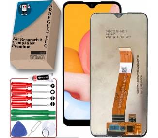 Kit Reparación Pantalla para Samsung Galaxy A01 A015F, A015, Negra