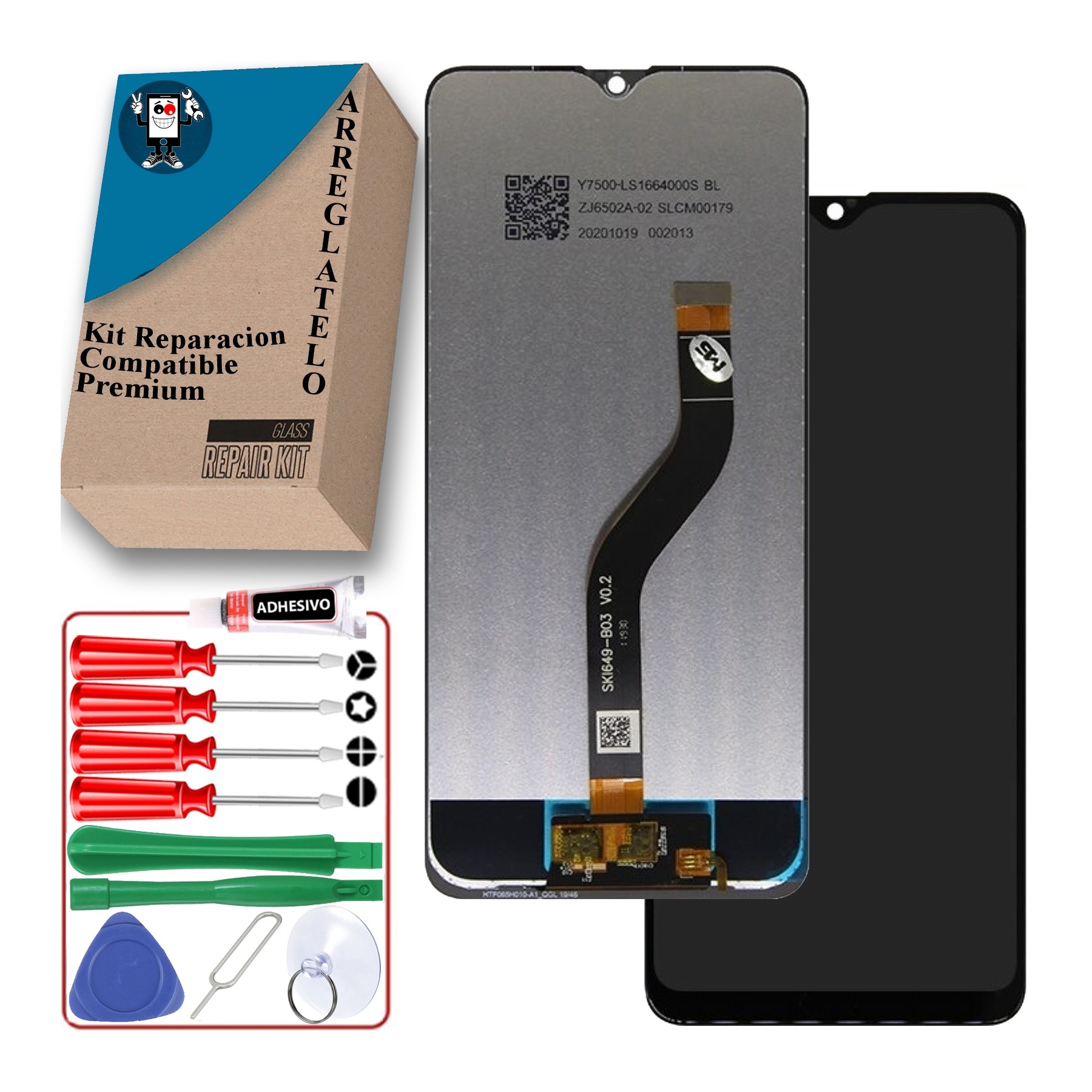 Kit Reparación Pantalla para Samsung Galaxy A20S A207F, TFT, Negra