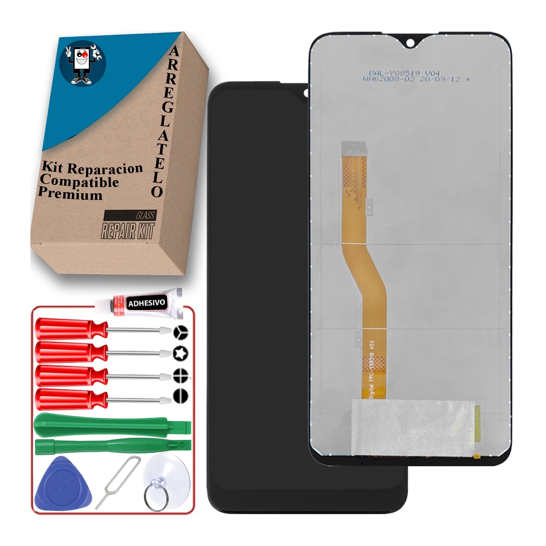 Kit Reparación Pantalla para Alcatel 1SE 2020 5030 5030D, OEM, Negra