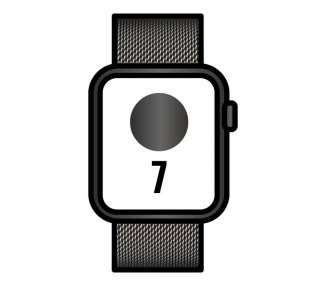 Apple watch series 7/ gps/ cellular/ 41 mm/ caja de acero grafito/ correa milanesa en grafito