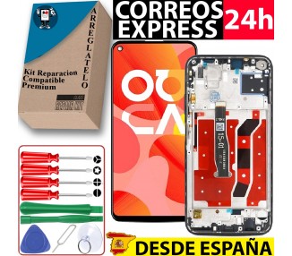 Kit Reparación Pantalla para Huawei P40 Lite JNY L21 LX1 L21A L01A, Marco, Negra