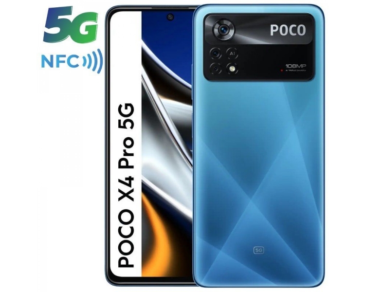 Smartphone Xiaomi Pocophone X4 Pro NFC 8GB 256GB 6.67" 5G Azul Laser