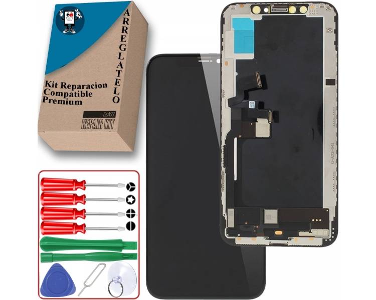 Kit Reparación Pantalla para iPhone XS, OLED & Herramientas